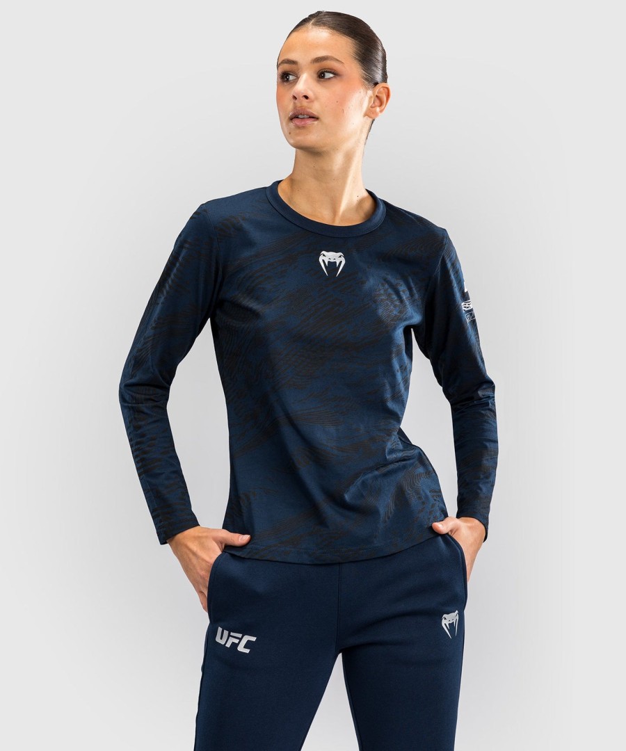 ufc fusion by venum fight week langærmet t-shirt til kvinder i bomuld - oceanic blue