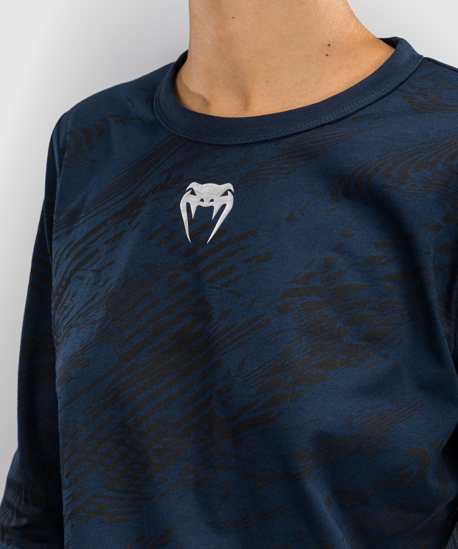 ufc fusion by venum fight week langærmet t-shirt til kvinder i bomuld - oceanic blue