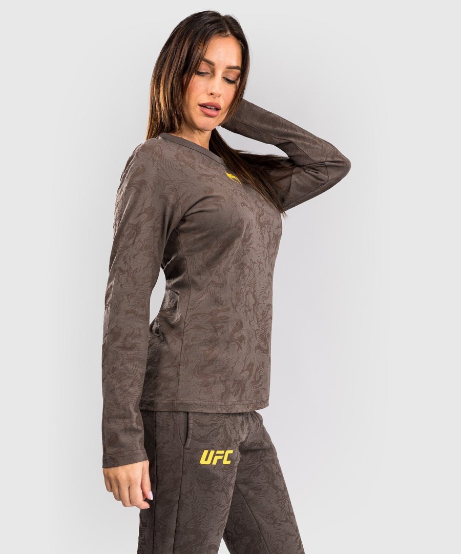 ufc fusion by venum fight week dame langærmet bomulds t-shirt - jordbrun