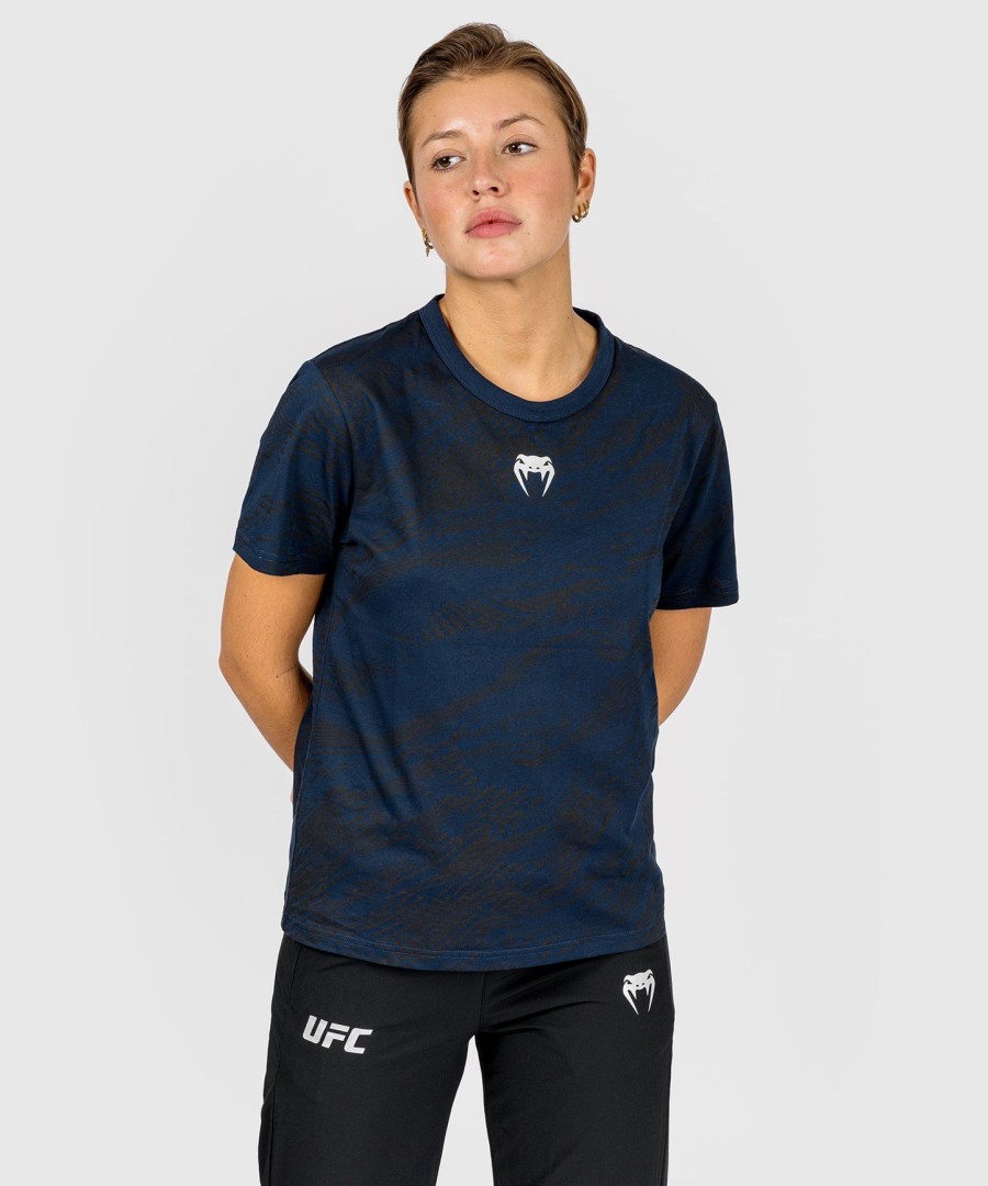 ufc fusion by venum fight week kortærmet t-shirt til kvinder i bomuld - oceanic blue
