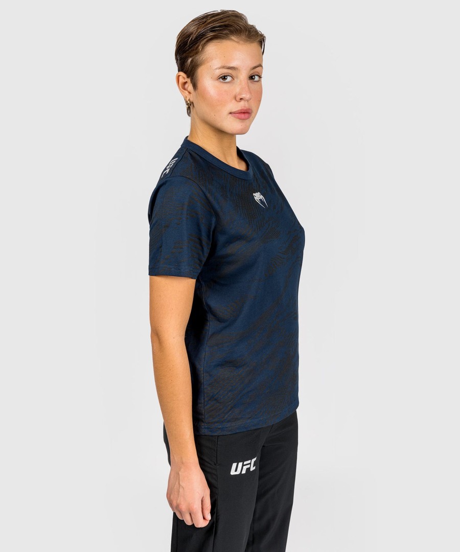 ufc fusion by venum fight week kortærmet t-shirt til kvinder i bomuld - oceanic blue