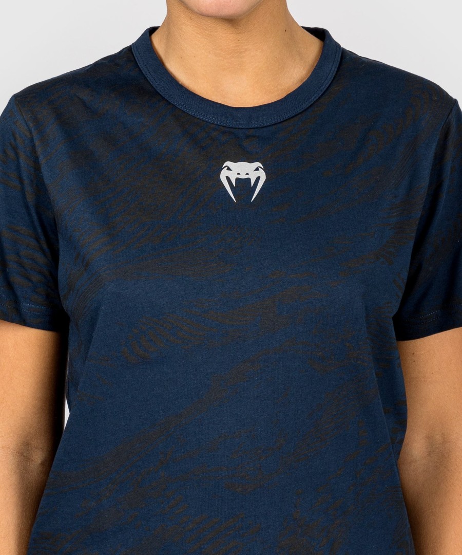 ufc fusion by venum fight week kortærmet t-shirt til kvinder i bomuld - oceanic blue