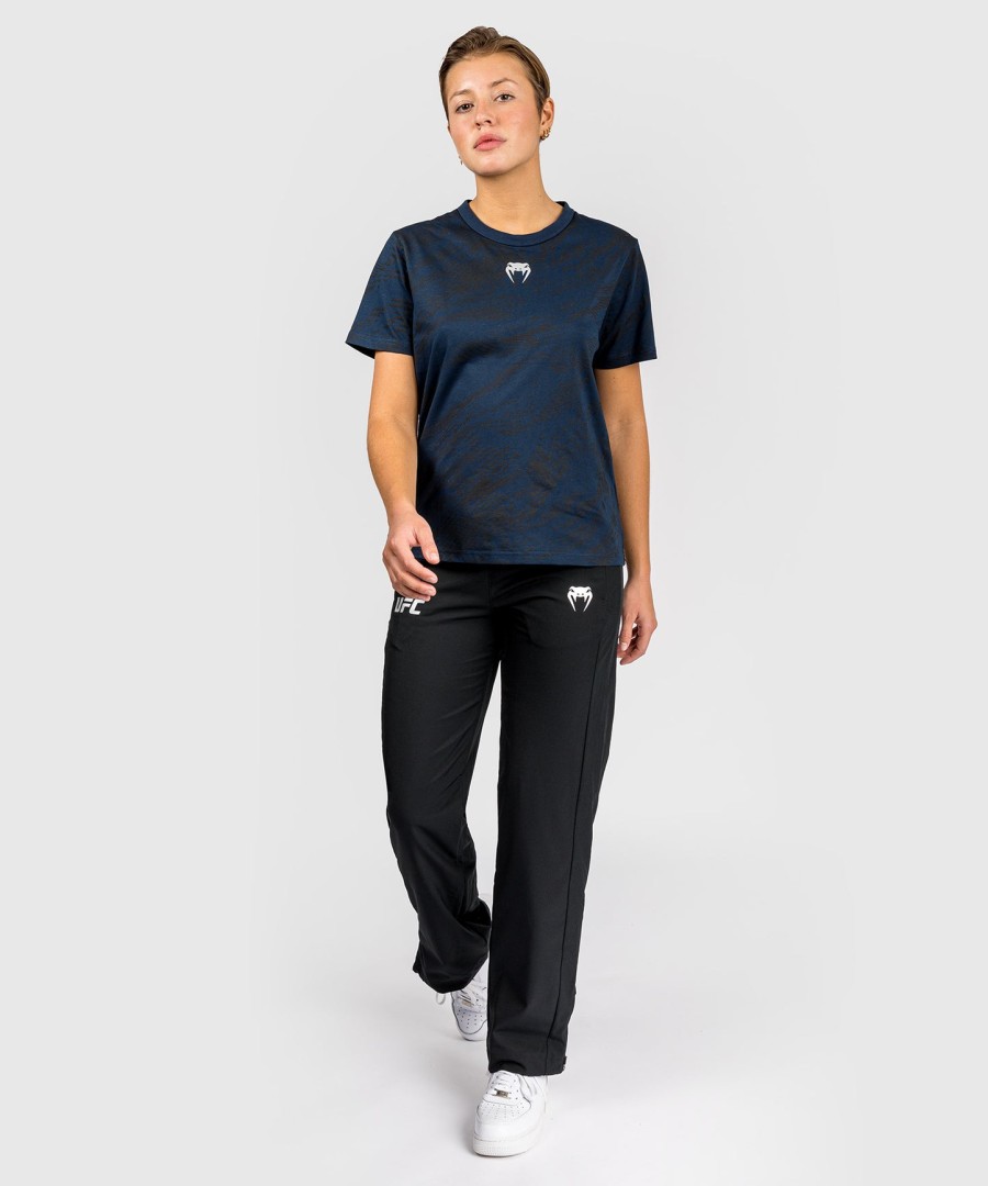 ufc fusion by venum fight week kortærmet t-shirt til kvinder i bomuld - oceanic blue