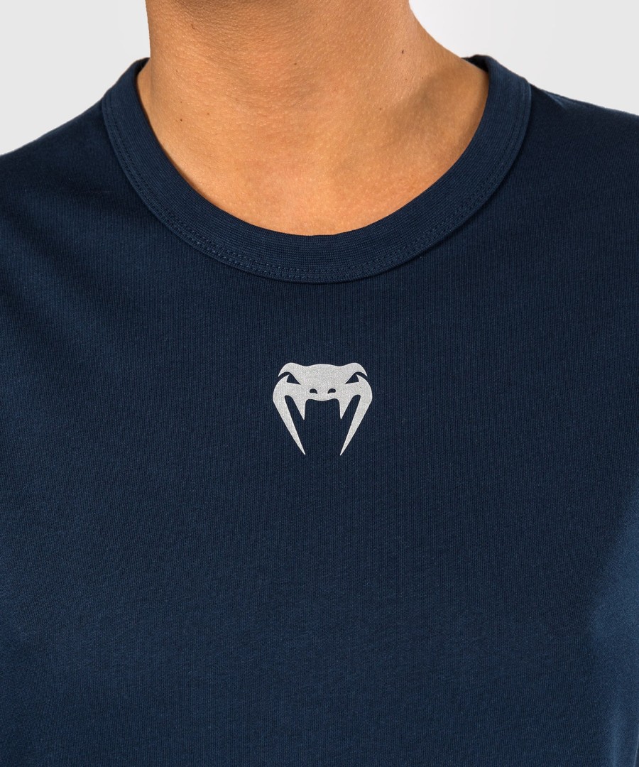 ufc fusion by venum fight week kortærmet t-shirt til kvinder i bomuld - ensfarvet oceanisk blå
