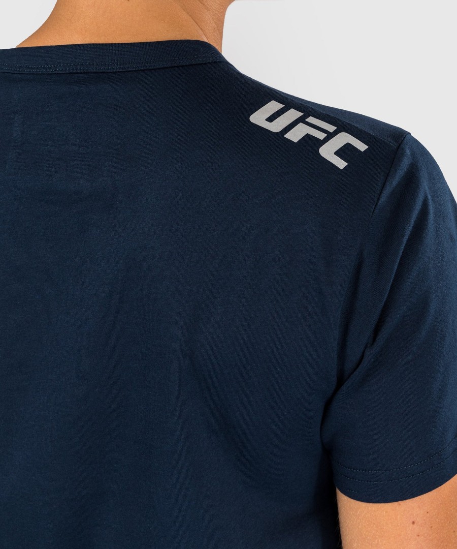 ufc fusion by venum fight week kortærmet t-shirt til kvinder i bomuld - ensfarvet oceanisk blå