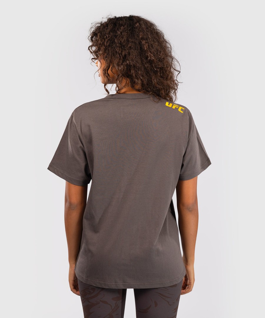 ufc fusion by venum fight week kortærmet t-shirt i bomuld til kvinder - ensfarvet jordbrun