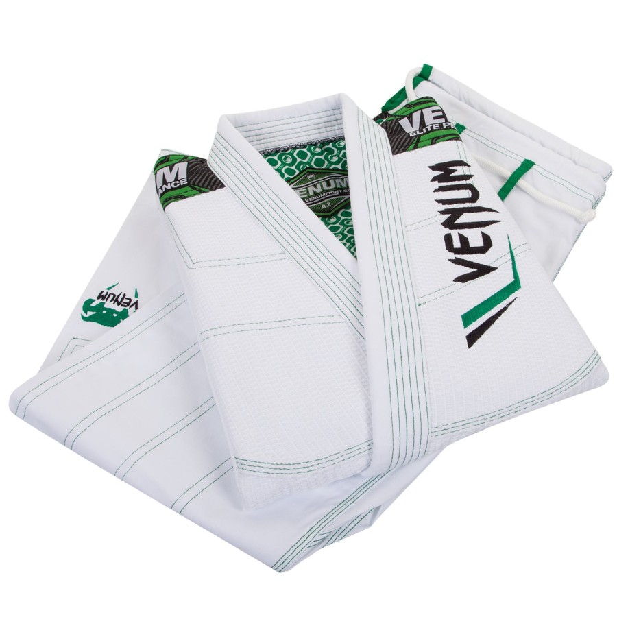venum elite bjj gi - hvidgrøn