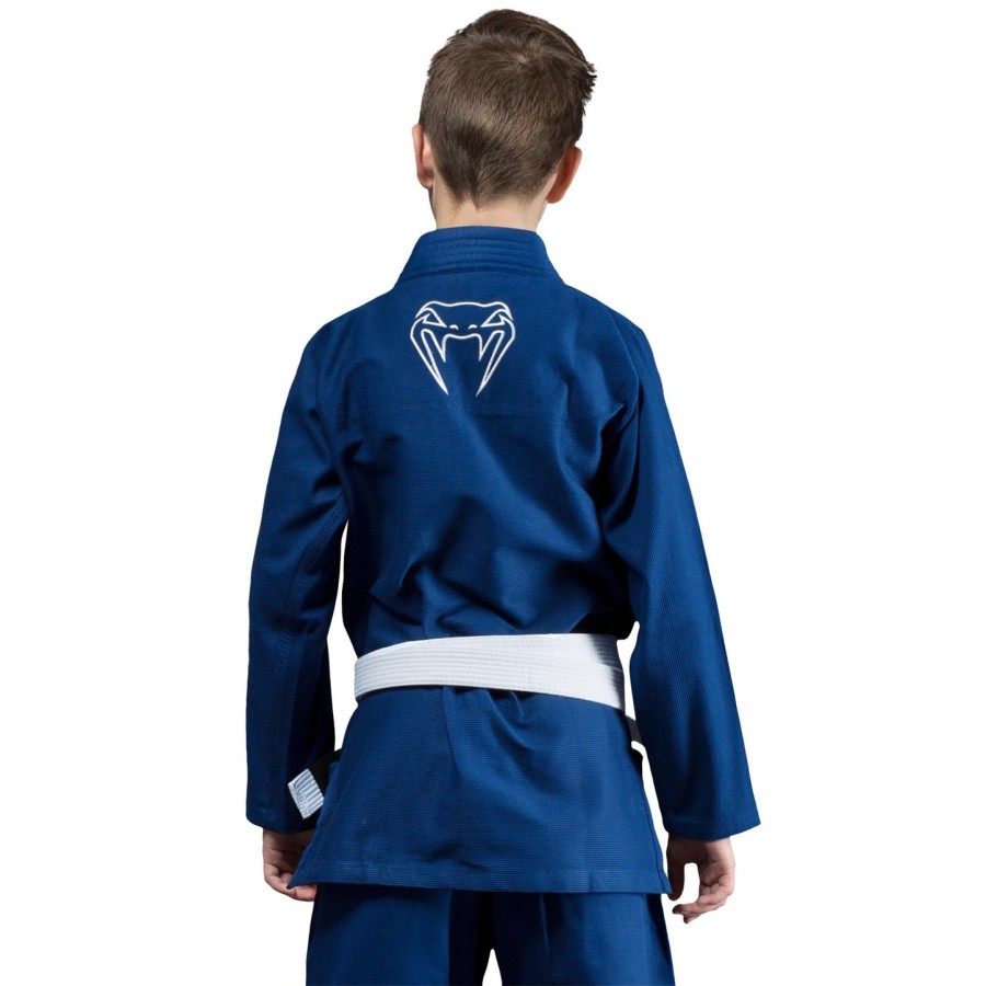 venum contender kids bjj gi gratis hvidt bælte inkluderet - blå