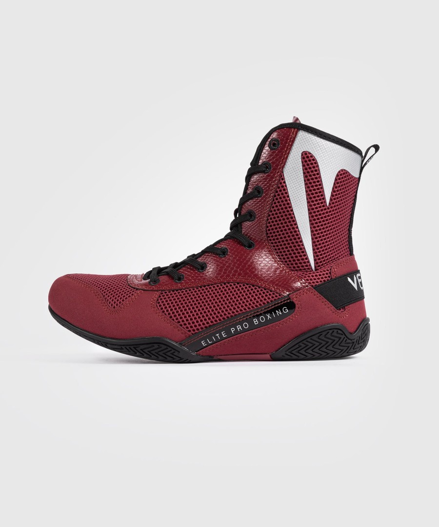 venum elite boksesko - bordeaux sølv