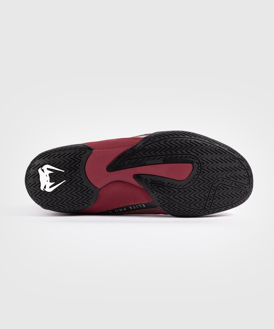 venum elite boksesko - bordeaux sølv