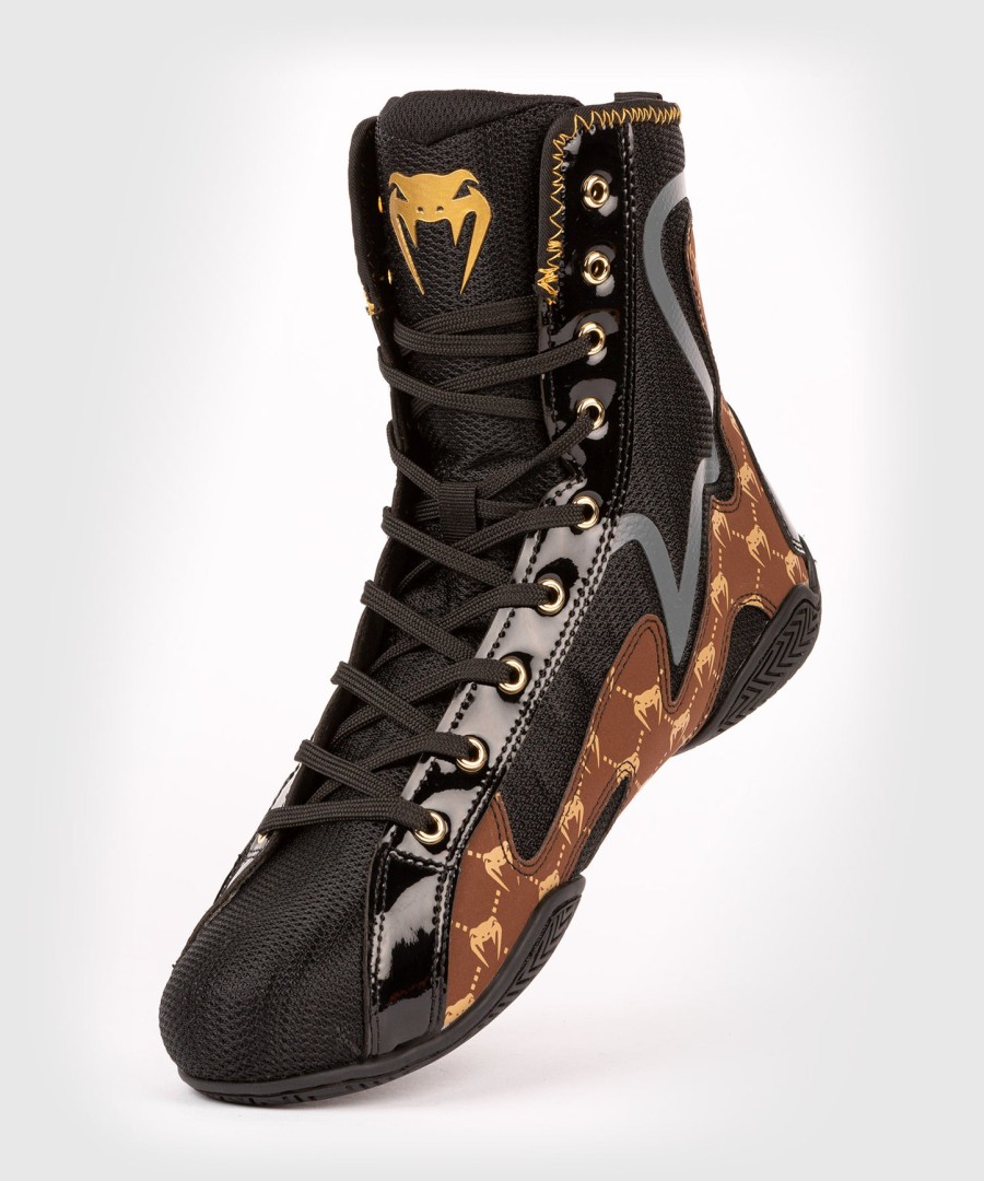 venum elite evo monogram boksesko – sortbrun