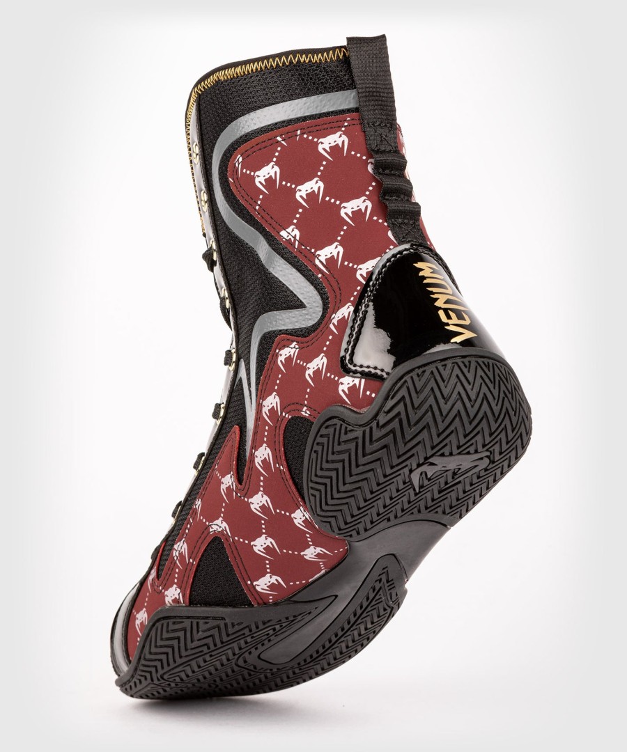 venum elite evo monogram boksesko – sortbordeauxrød