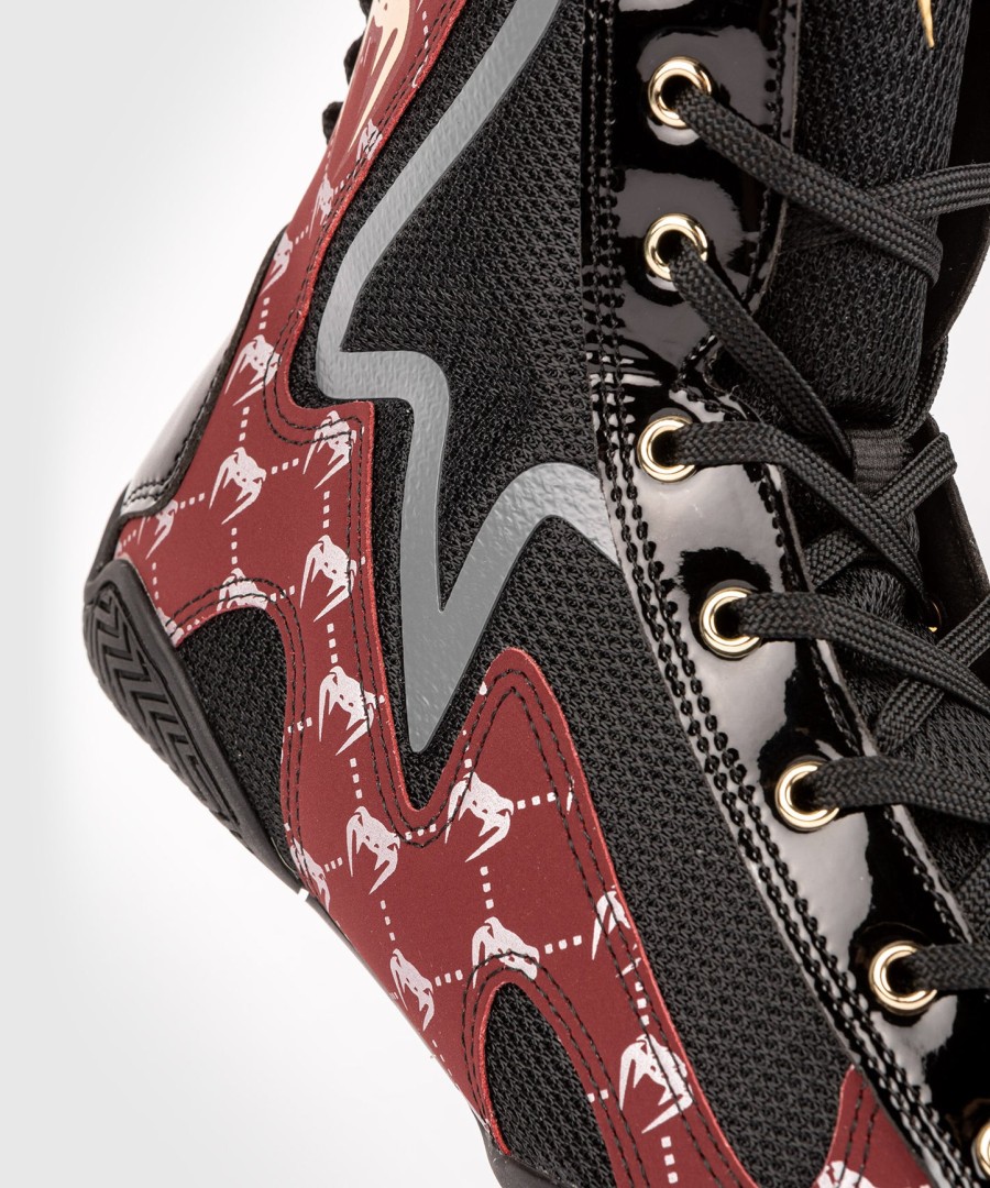 venum elite evo monogram boksesko – sortbordeauxrød