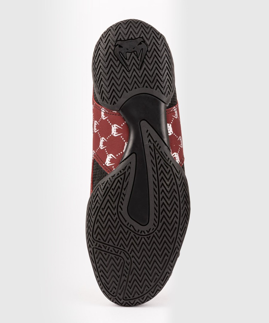 venum elite evo monogram boksesko – sortbordeauxrød