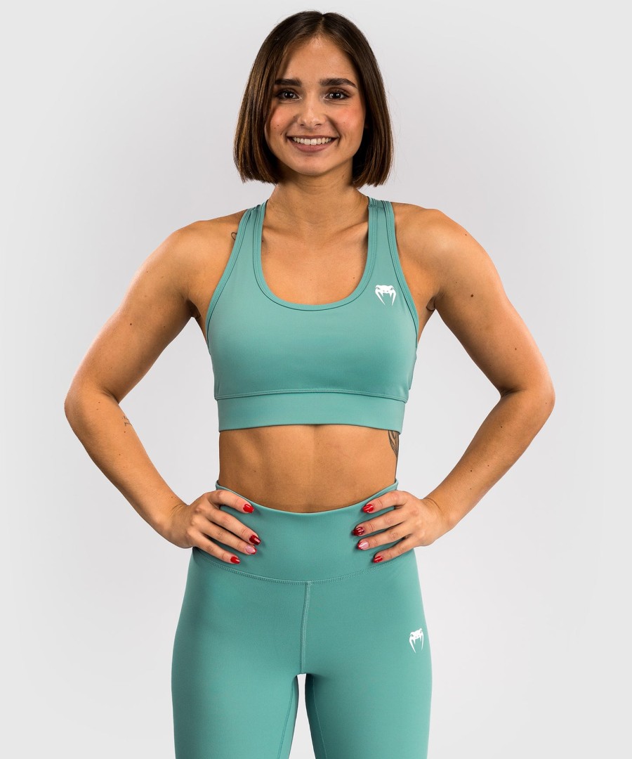 venum essential women medium impact sports-bh - aquagrøn