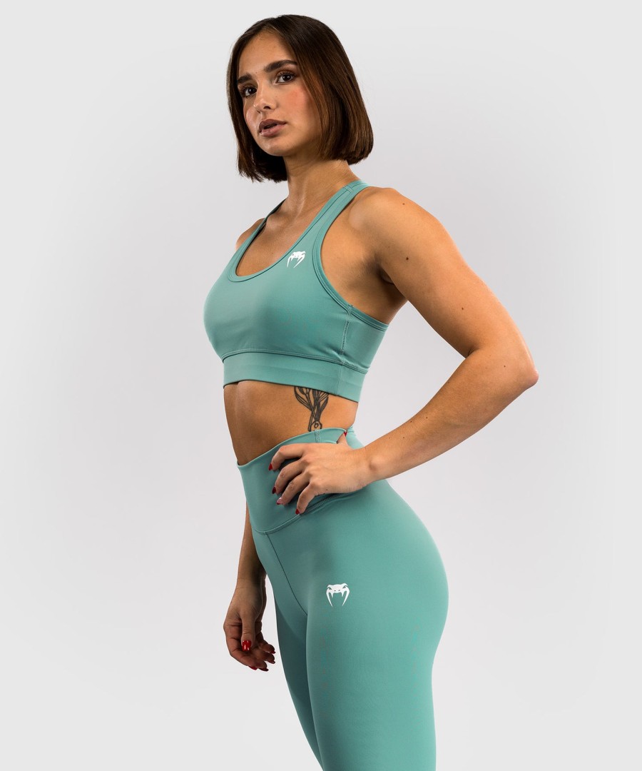 venum essential women medium impact sports-bh - aquagrøn