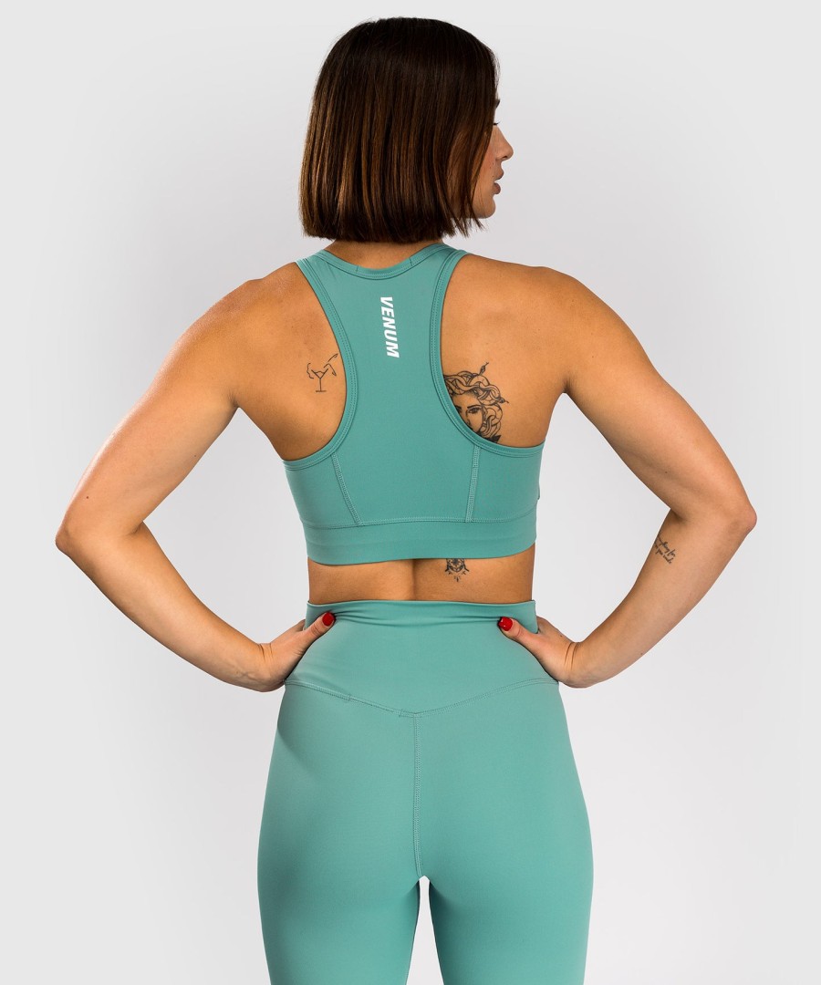 venum essential women medium impact sports-bh - aquagrøn