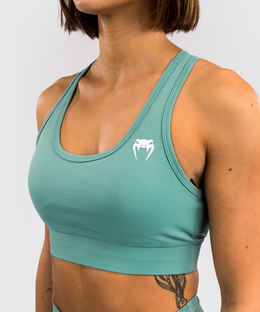 venum essential women medium impact sports-bh - aquagrøn