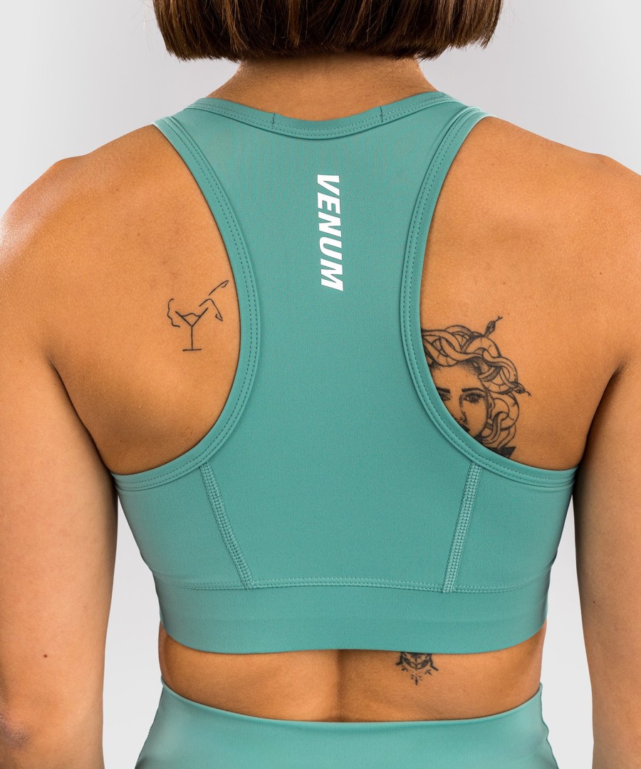 venum essential women medium impact sports-bh - aquagrøn