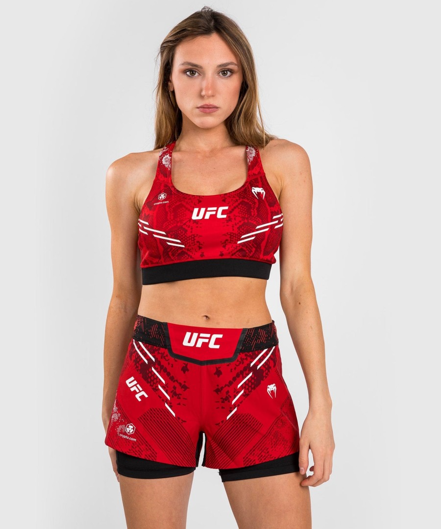 ufc adrenaline by venum authentic fight night sports-bh til kvinder - rød