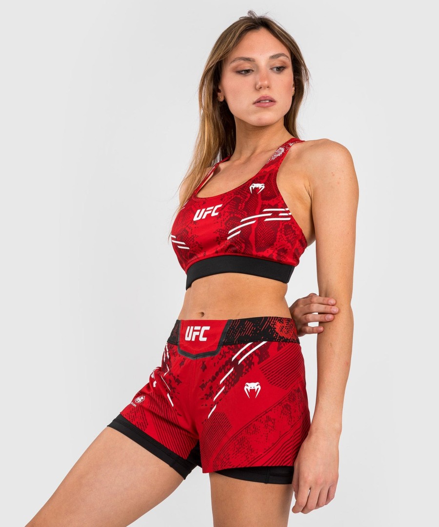 ufc adrenaline by venum authentic fight night sports-bh til kvinder - rød