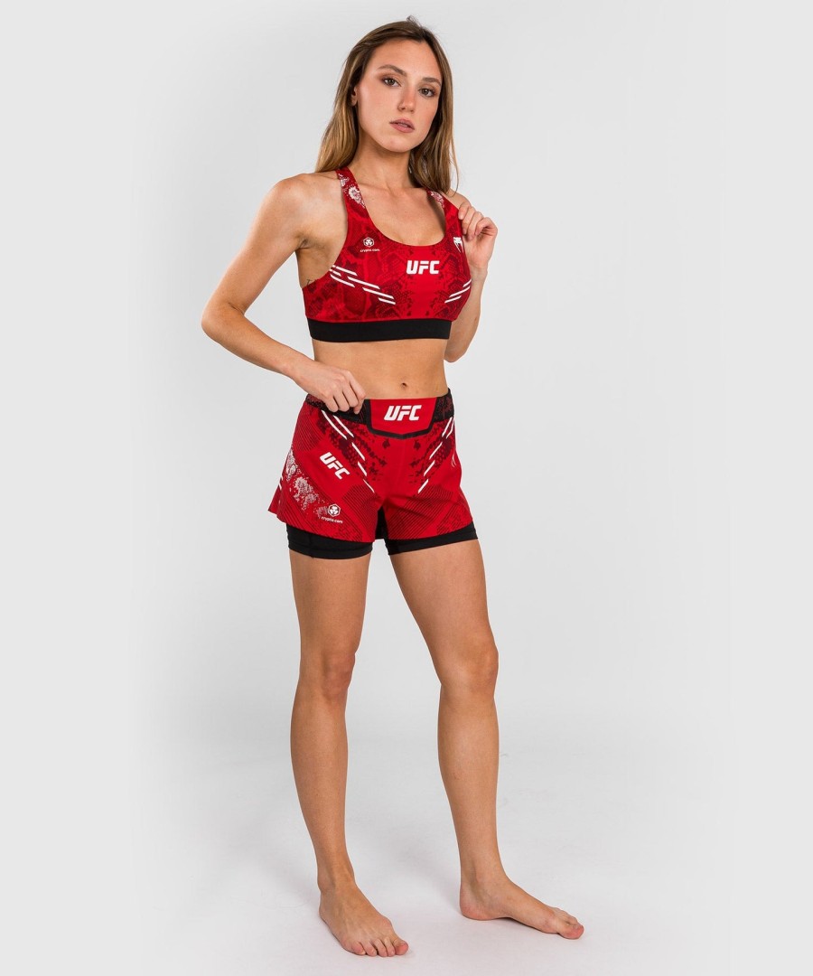 ufc adrenaline by venum authentic fight night sports-bh til kvinder - rød