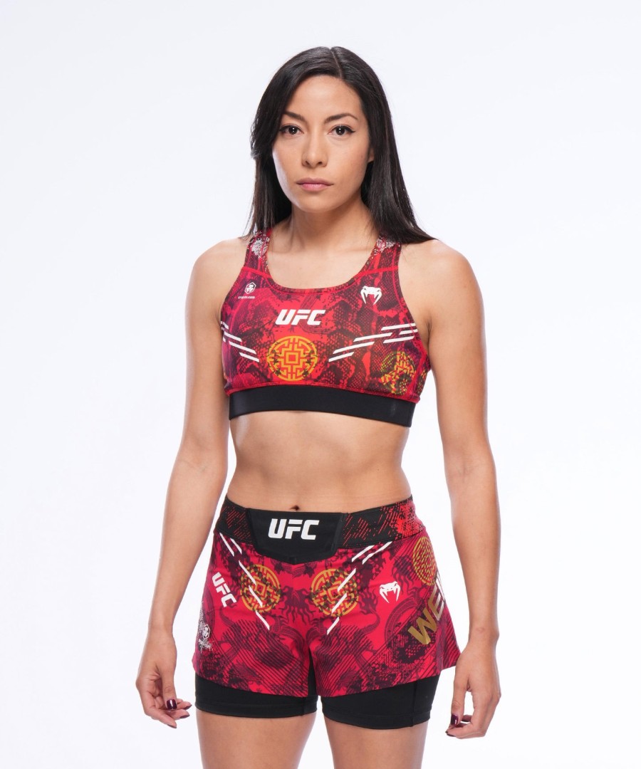 kvinder ufc uovertruffen af venum rød zhang weili sports-bh
