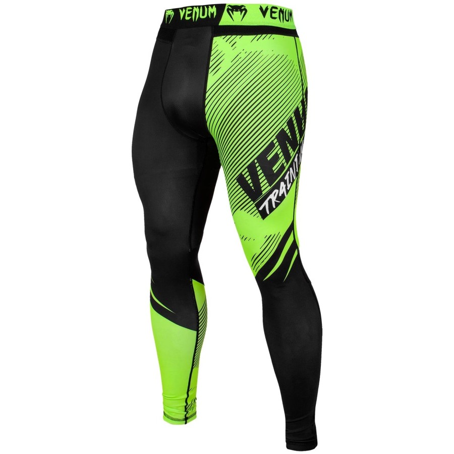venum training camp 2.0 kompressionstights - sortneo gul