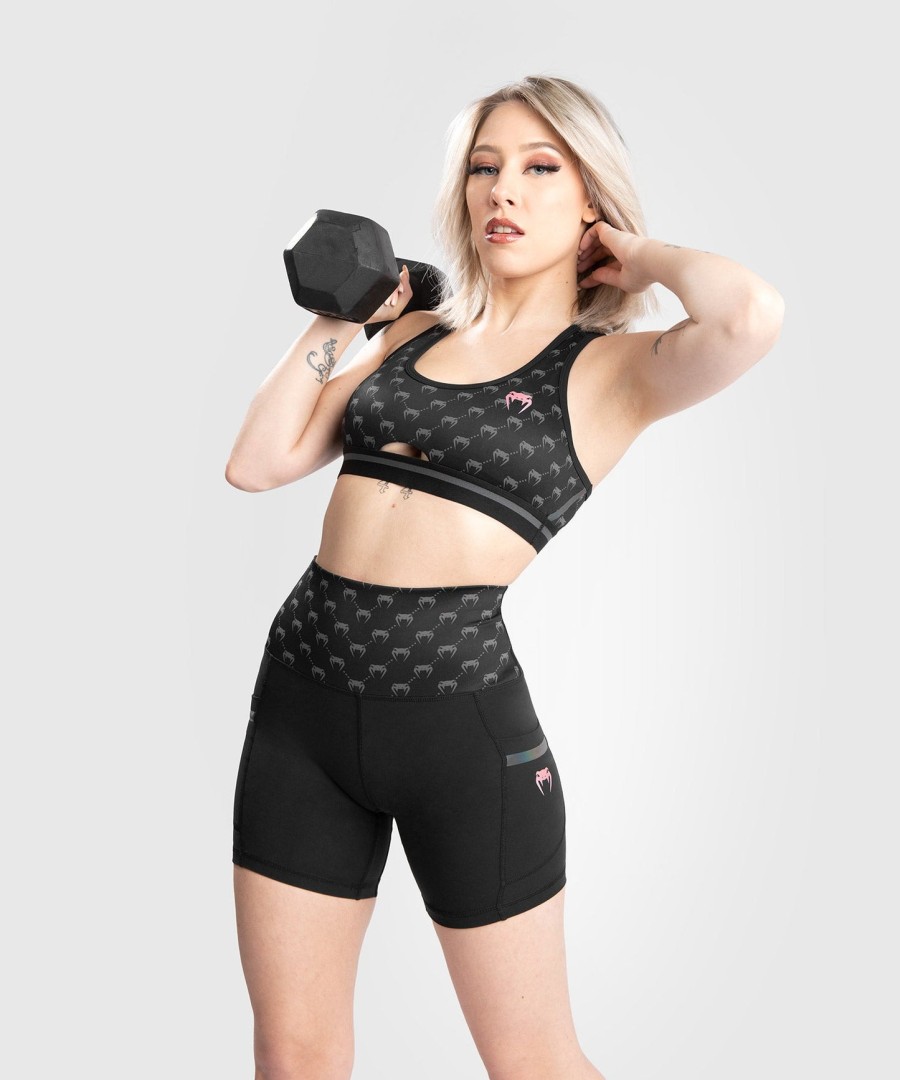 venum monogram kompressionsshorts - til kvinder - sortpink gold