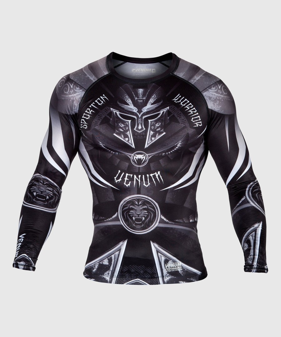 venum gladiator 3.0 rashguard - langærmet - sorthvid