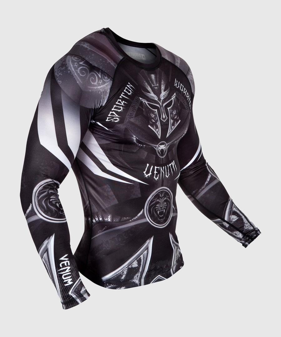 venum gladiator 3.0 rashguard - langærmet - sorthvid