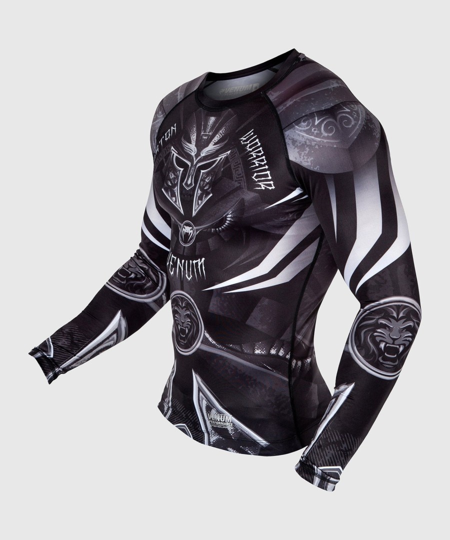 venum gladiator 3.0 rashguard - langærmet - sorthvid