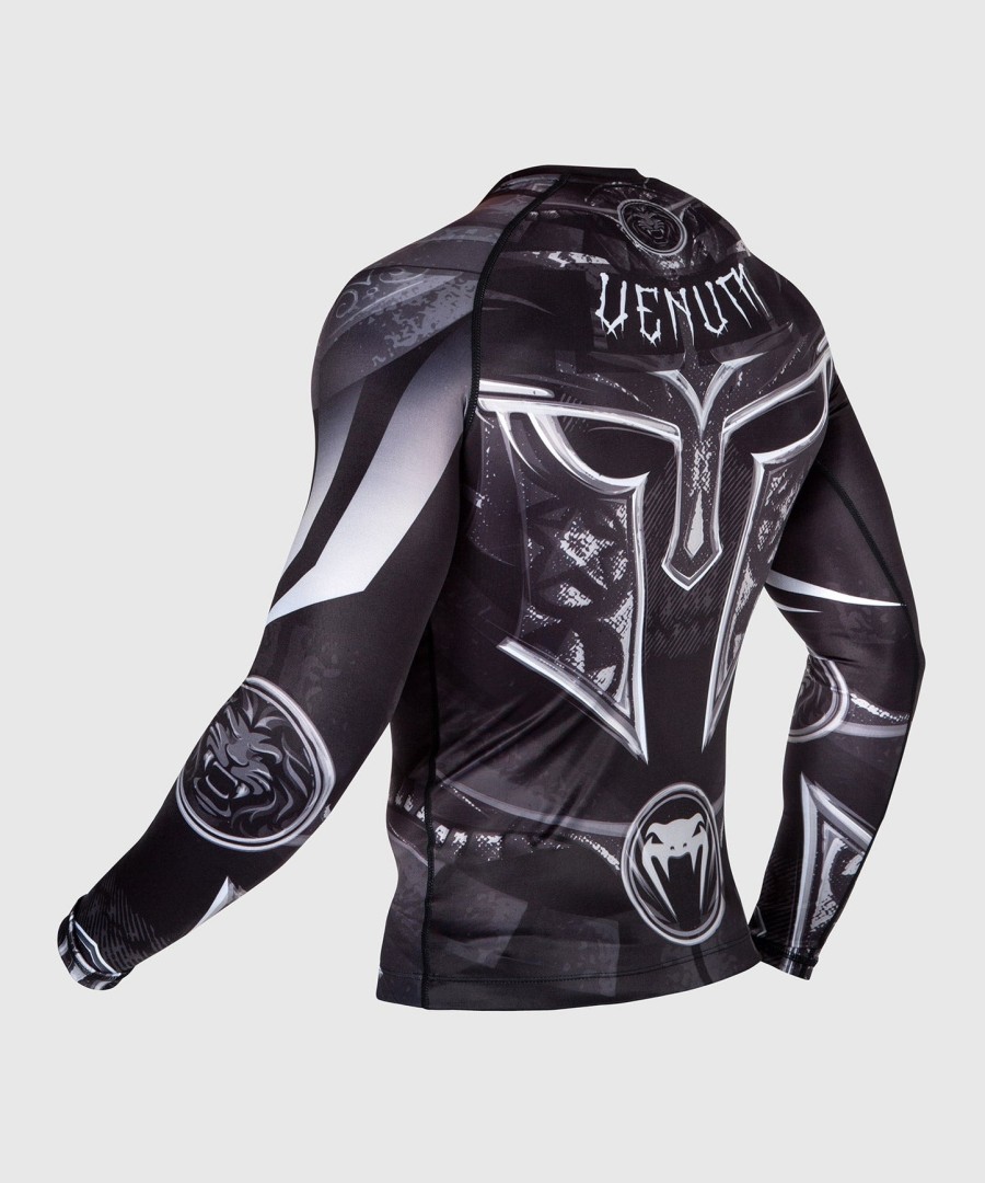 venum gladiator 3.0 rashguard - langærmet - sorthvid