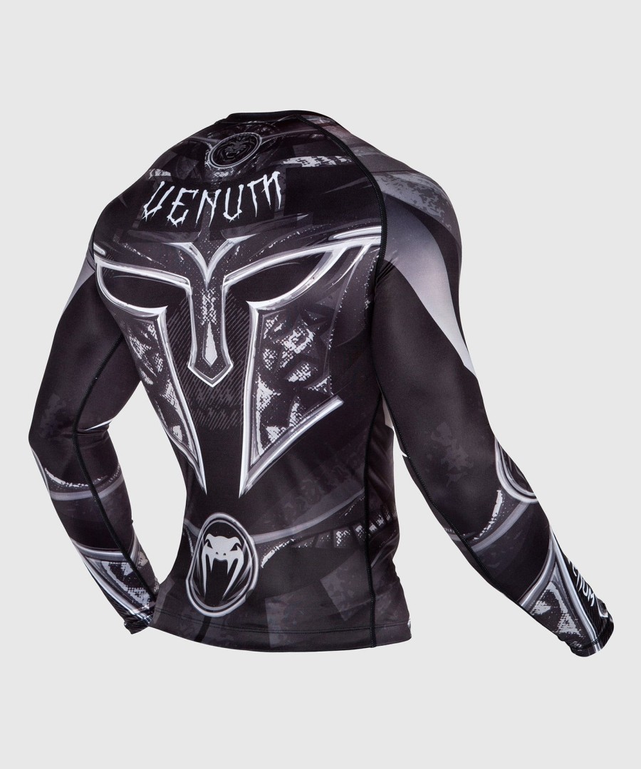 venum gladiator 3.0 rashguard - langærmet - sorthvid