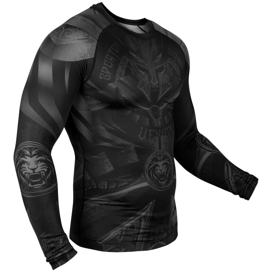 venum gladiator 3.0 rashguard - langærmet - sortsort