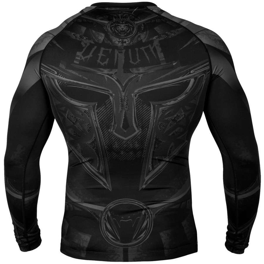 venum gladiator 3.0 rashguard - langærmet - sortsort
