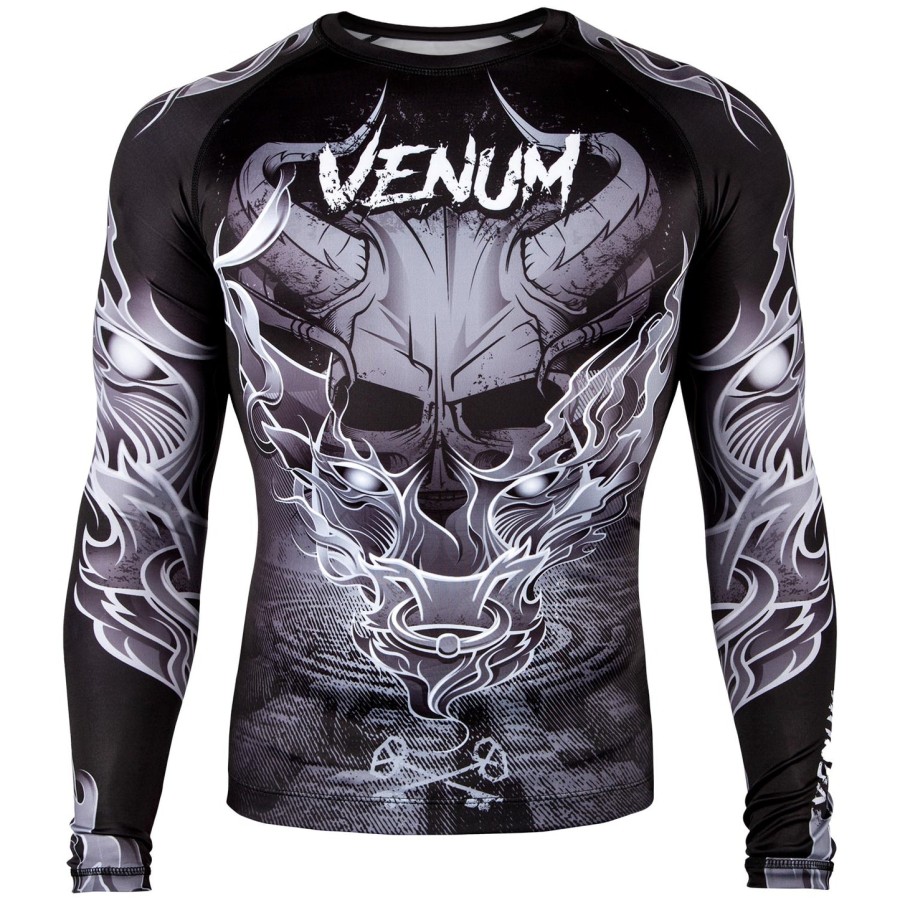 venum minotaurus rashguard - langærmet - sorthvid
