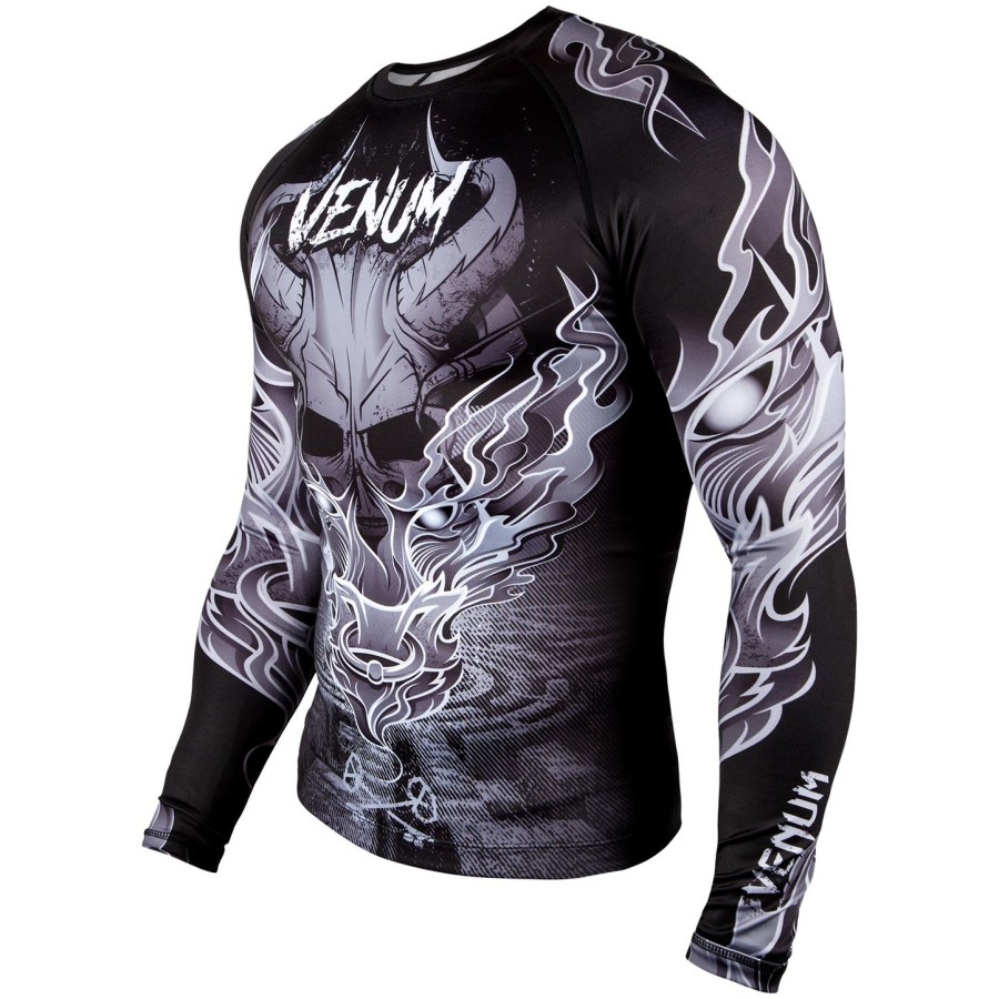 venum minotaurus rashguard - langærmet - sorthvid