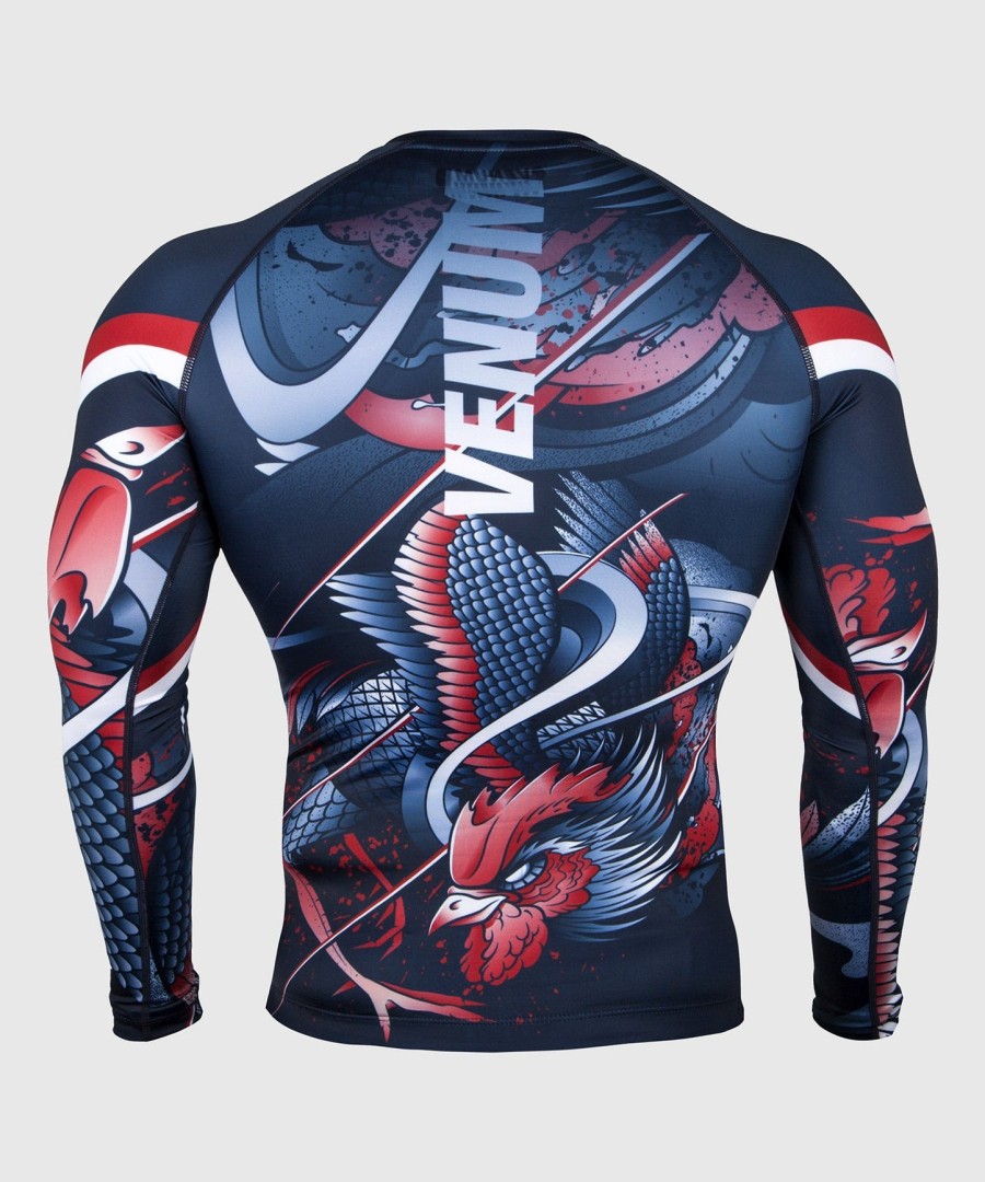 venum rooster rashguard - lange Ærmer - marineblåorange
