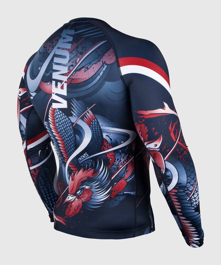venum rooster rashguard - lange Ærmer - marineblåorange