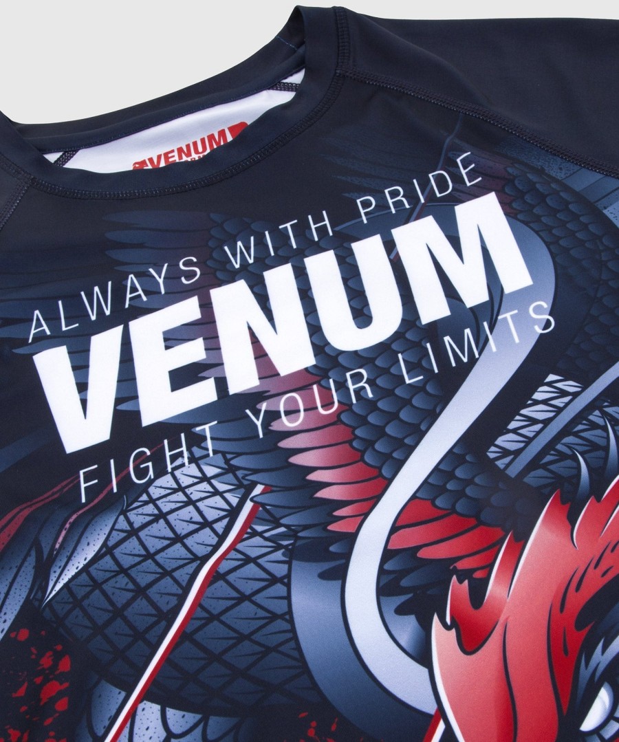 venum rooster rashguard - lange Ærmer - marineblåorange