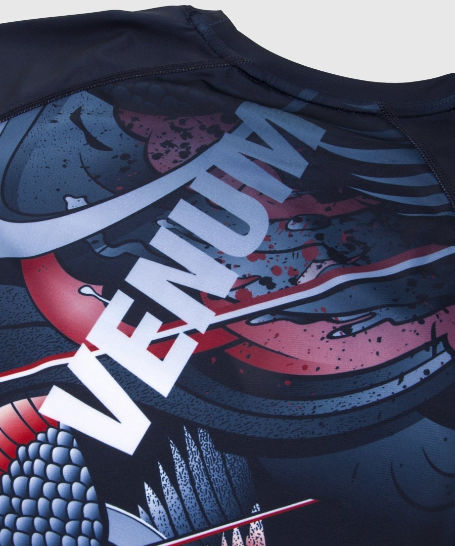 venum rooster rashguard - lange Ærmer - marineblåorange