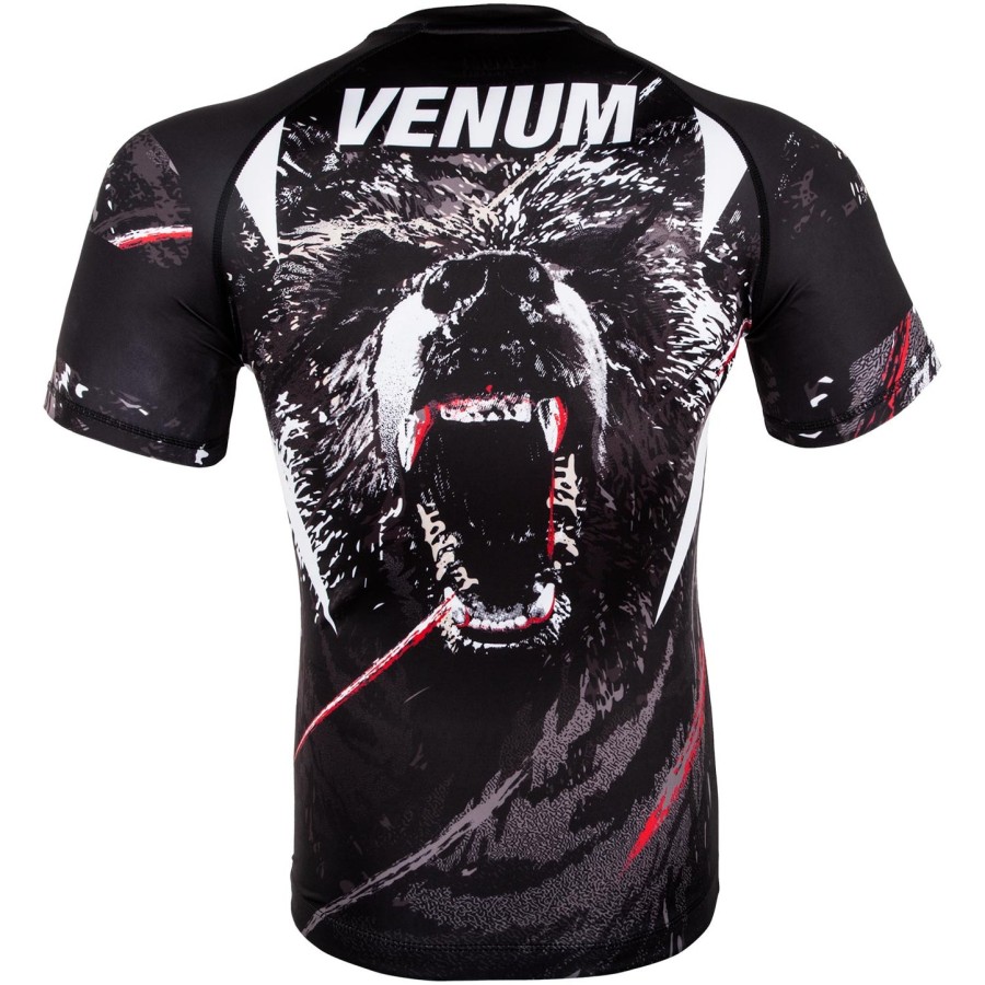 venum grizzli rashguard - kortærmet - sorthvid