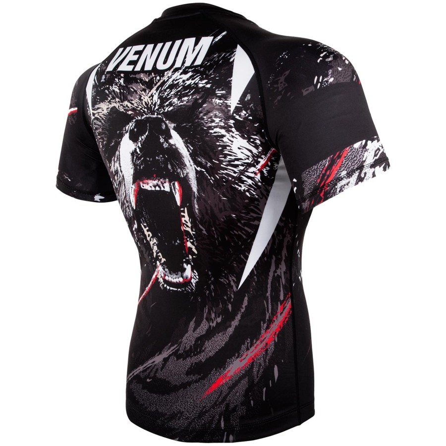 venum grizzli rashguard - kortærmet - sorthvid
