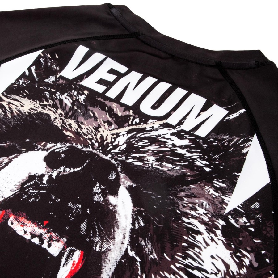 venum grizzli rashguard - kortærmet - sorthvid