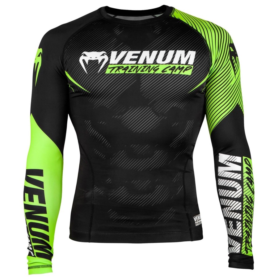 venum training camp 2.0 rashguard - lange Ærmer - sortneo gul