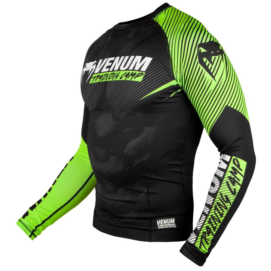 venum training camp 2.0 rashguard - lange Ærmer - sortneo gul