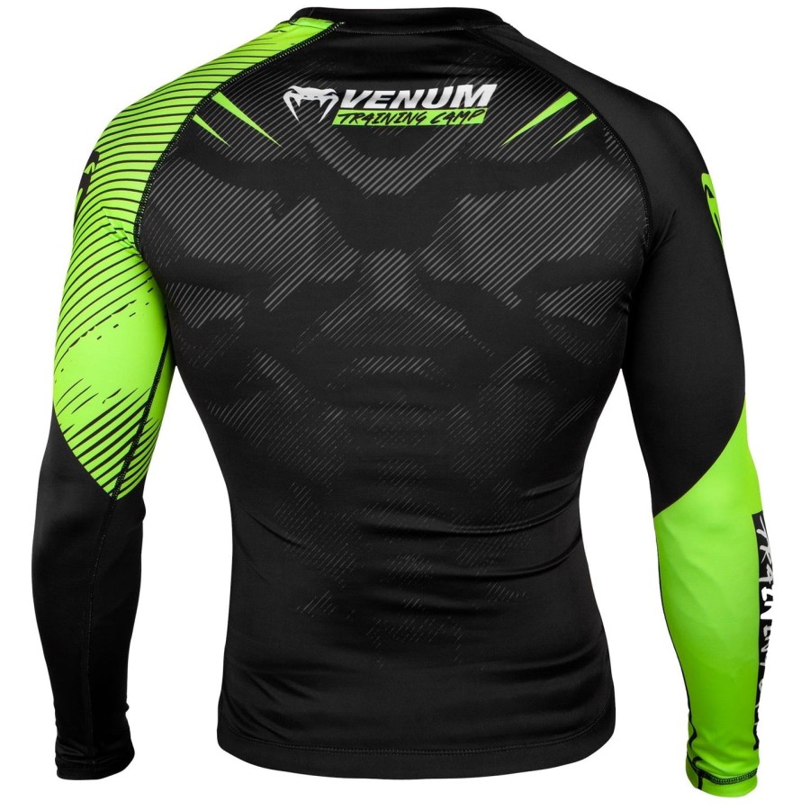venum training camp 2.0 rashguard - lange Ærmer - sortneo gul