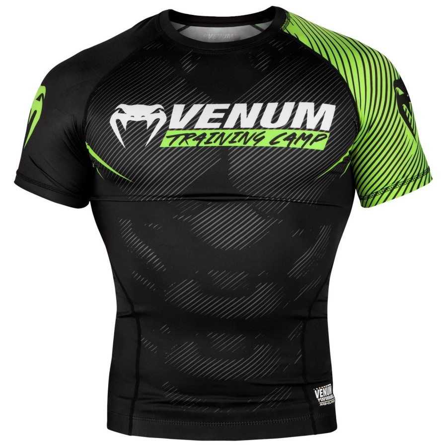 venum training camp 2.0 rashguard - kortærmet - sortneo gul