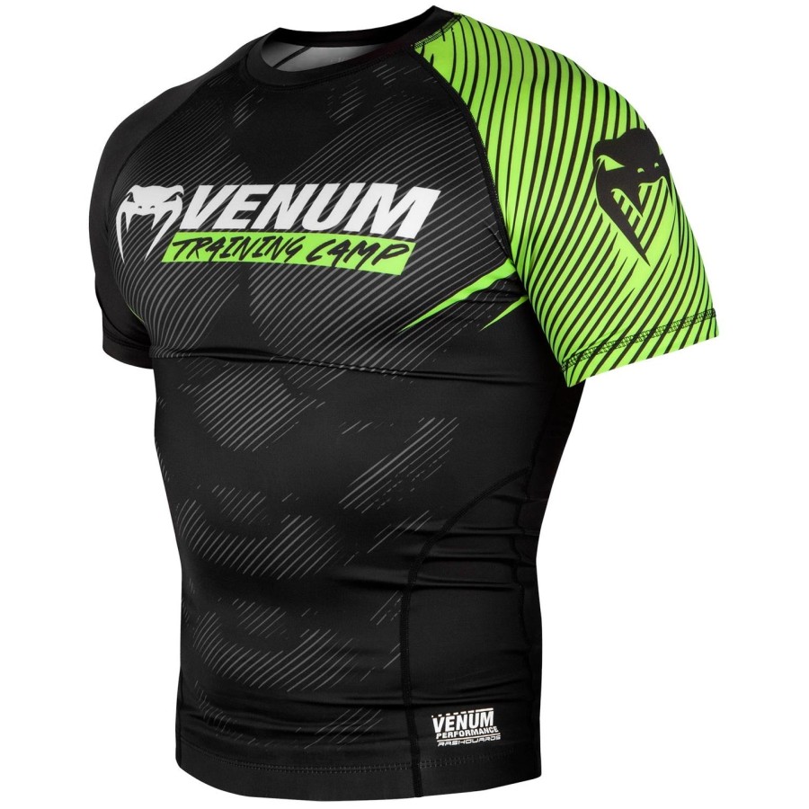 venum training camp 2.0 rashguard - kortærmet - sortneo gul